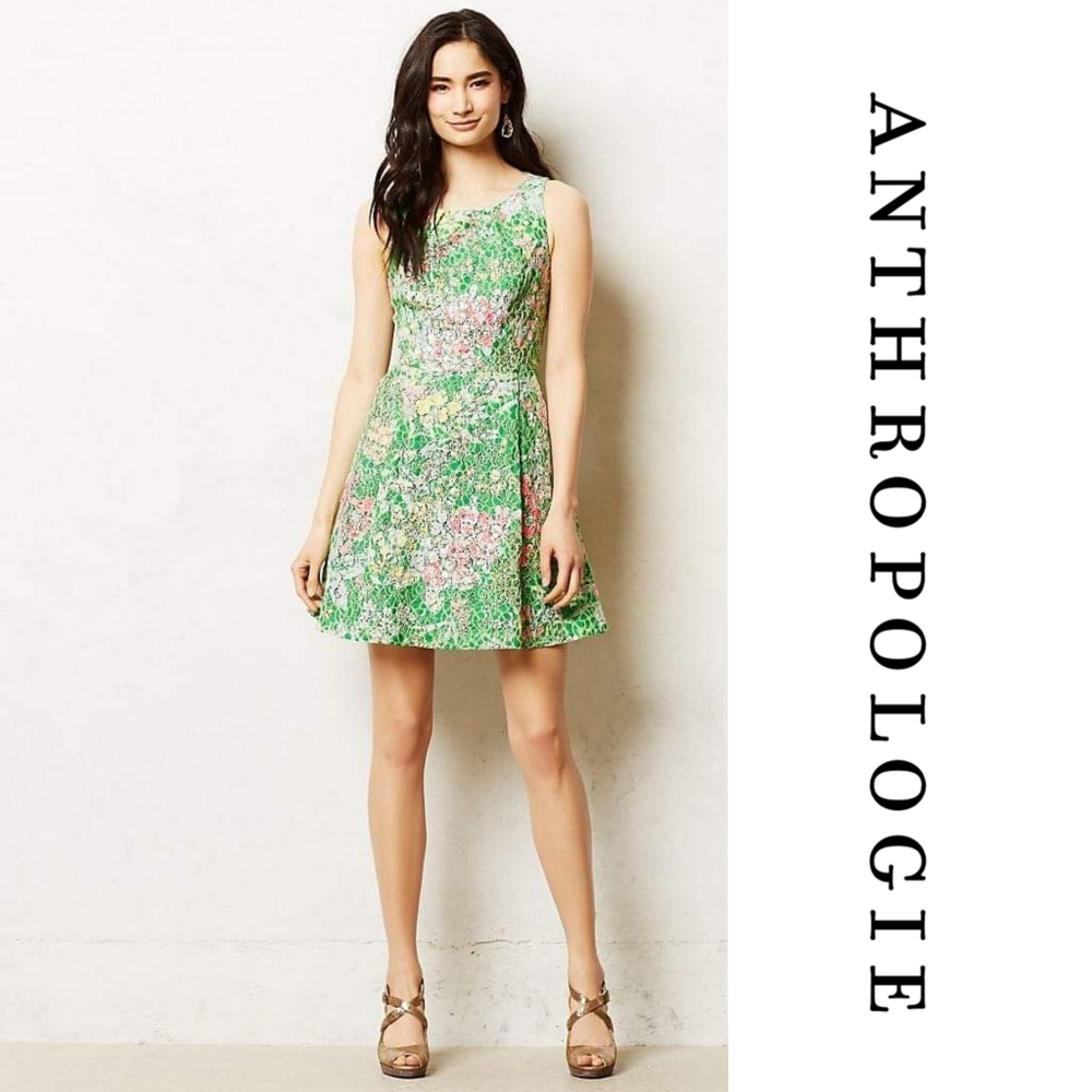 Anthropologie Maeve Laced Verbena Dress